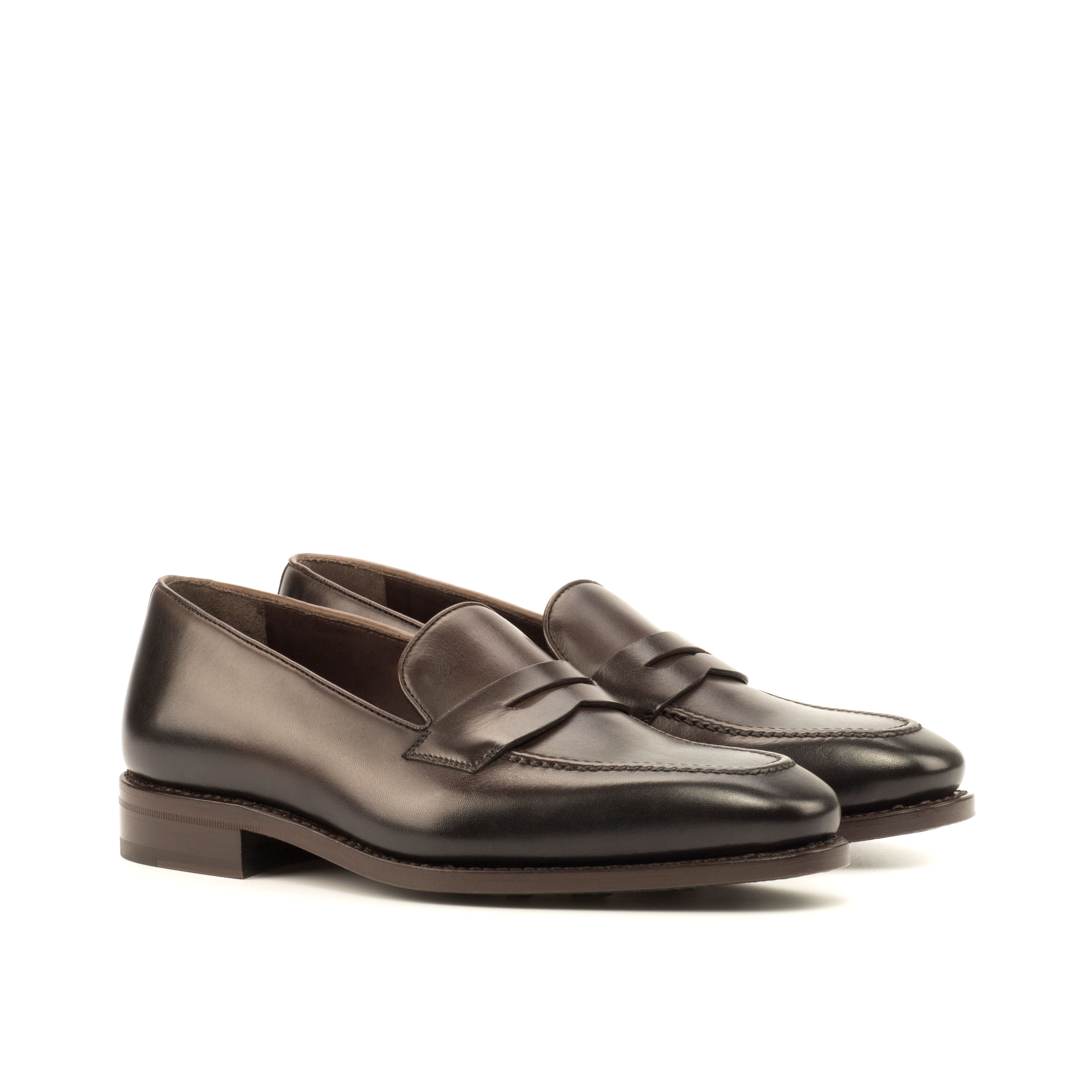 George Patrick Slip On Loafers Black Leather 10.5 EE MEN main image 2